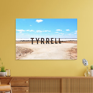 Salt och himmel vid Lake Tyrrell Australien Canvastryck