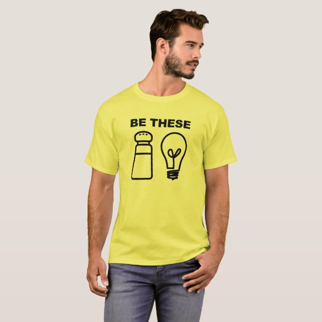 Salt och Light Kristet T-Shirt (Hel framsida)