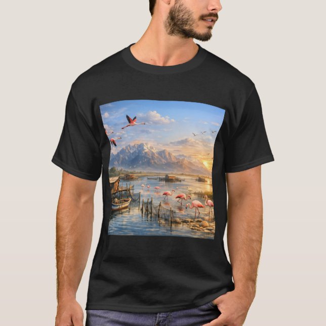 salt och nuvarande flamingo t shirt (Framsida)