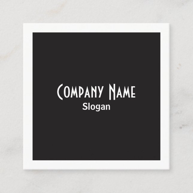Salt och peppar Gräns och kvadrater Fyrkantigt Visitkort (Framsida)
