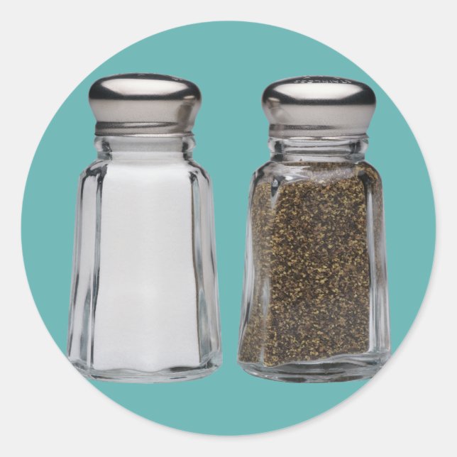 Salt och peppar runt klistermärke (Framsida)