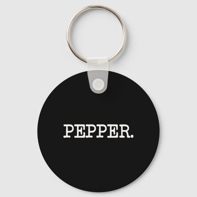 Salt och PEPPERKÄRL Fågel Följsam Halloween Nyckelring (Framsida)