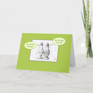 Salt & peppar på Grönt Flirty Romantic Kort