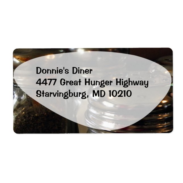 Salt Pepper Classic Middag Roligt Photo Art Fraktsedel (Framsidan)