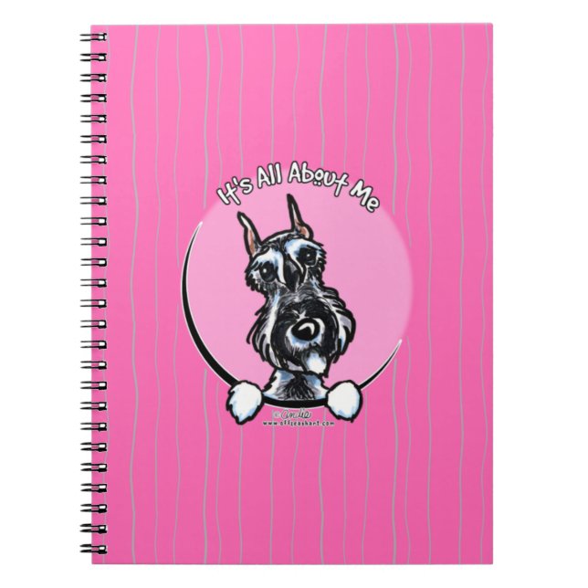 Salt Pepper Schnauzer IAAM Anteckningsbok Med Spiral (Framsidan)