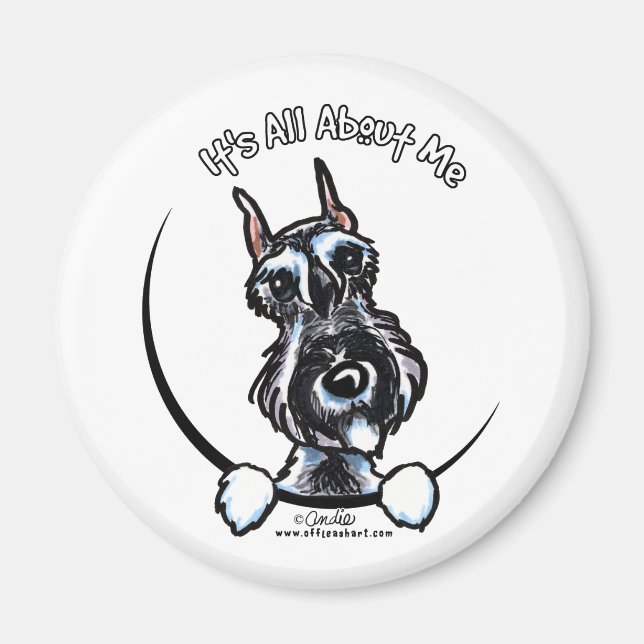 Salt Pepper Schnauzer IAAM Magnet (Framsidan)
