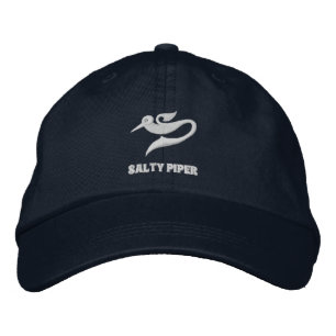 Salt pipblåsarelock broderad keps