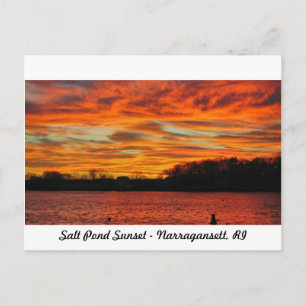 Salt Pond Narragansett Rhode island Vykort
