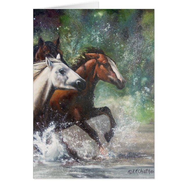 Salt River vildhästar Hälsningskort (Framsidan)