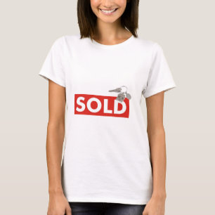 Sålt rött för fastighet undertecknar nycklar f tee shirt