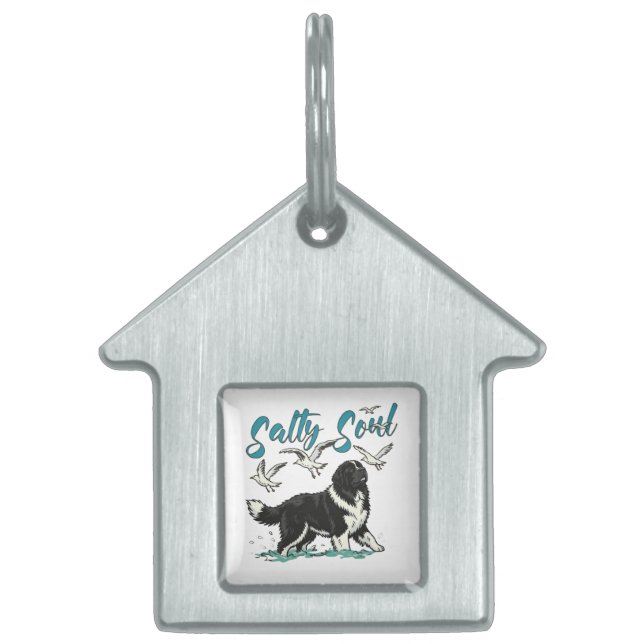 Salt Själ – Newfoundland Kustdesign ID-bricka Husdjur (Framsidan)