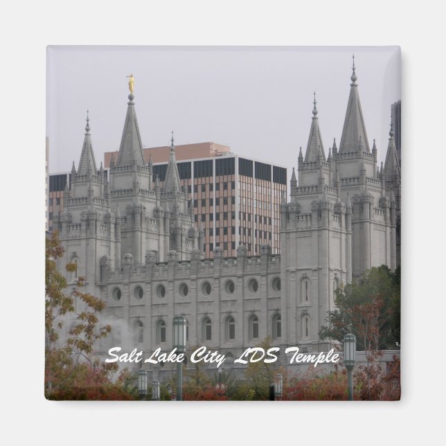 Salt Sjö City LDS Temple Magnet (Framsidan)