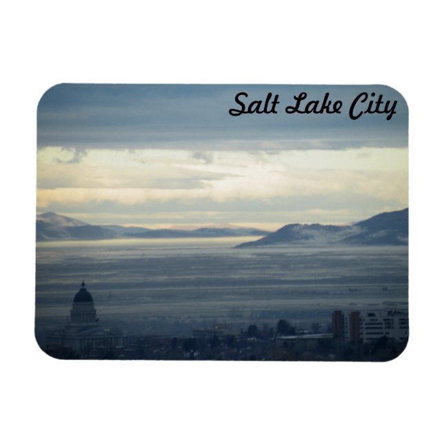 Salt Sjö City Magnet (Horisontell)