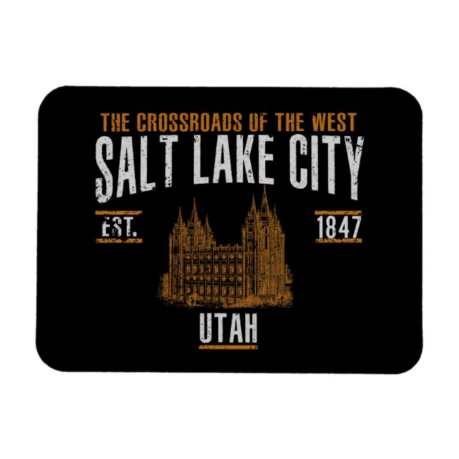 Salt Sjö City Magnet (Horisontell)