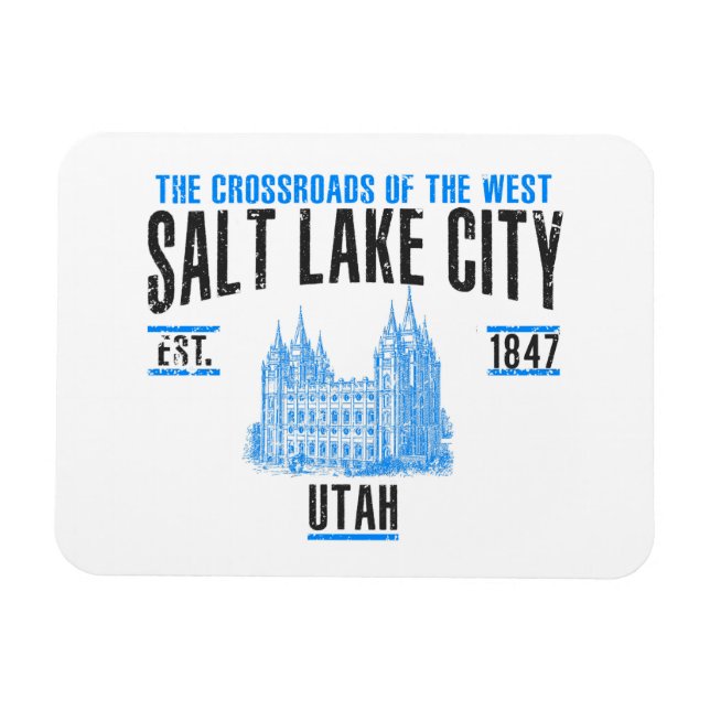 Salt Sjö City Magnet (Horisontell)