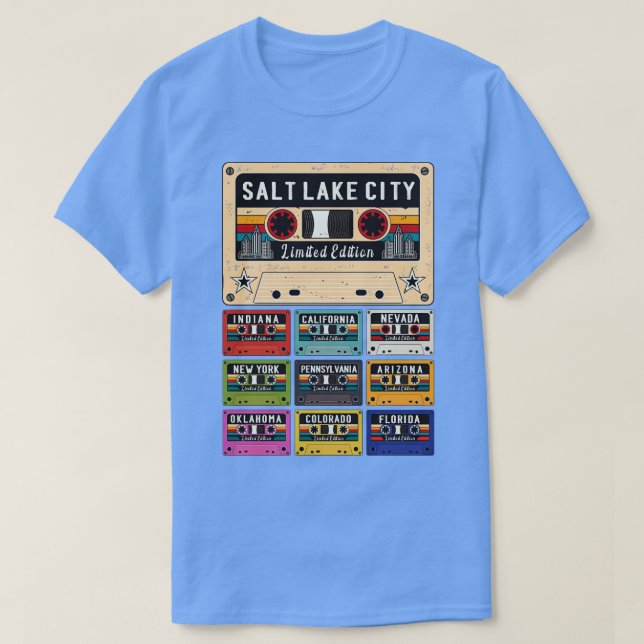 Salt Sjö City retro T Shirt (Design framsida)