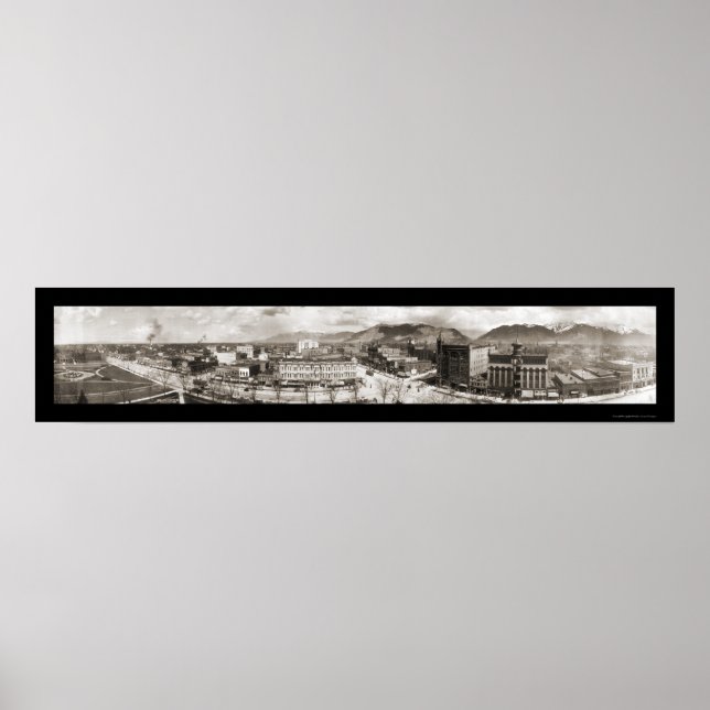 Salt Sjö City UT Photo 1909 Poster (Framsidan)