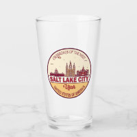 Salt Sjö City Utah City Skyline Emblem
