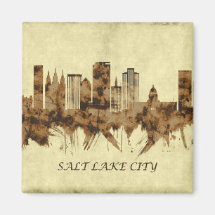 Salt Sjö City Utah Cityscape Magnet
