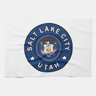 Salt Sjö City Utah Kökshandduk