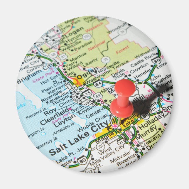 Salt Sjö City, Utah Magnet (Framsidan)