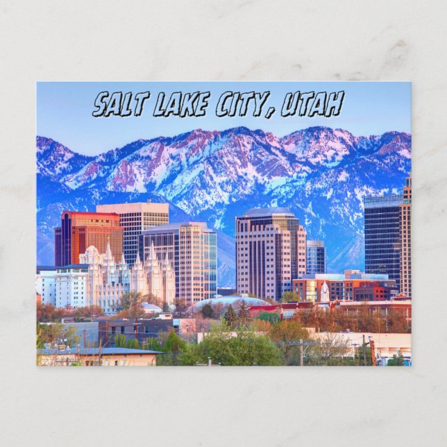 Salt Sjö City, Utah Postcard Vykort (Framsida)