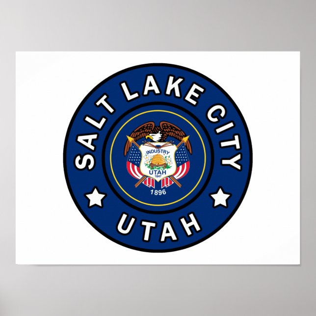 Salt Sjö City Utah Poster (Framsidan)