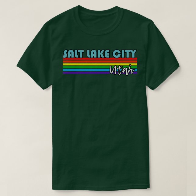 Salt Sjö City Utah Pride Salt Sjö City LGBT Gif T Shirt (Design framsida)