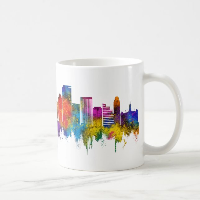 Salt Sjö City Utah Skyline Kaffemugg (Höger)