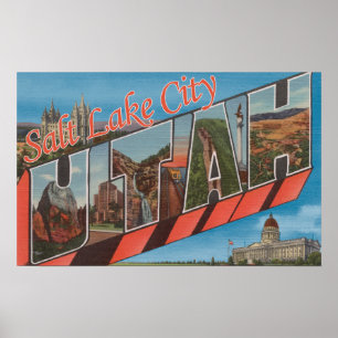 Salt Sjö City, Utah - Stora Brev Scenes Poster