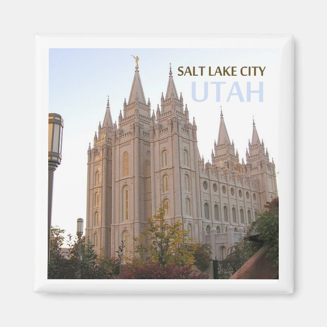 Salt Sjö City Utah Travel Souvenir Fridge Magnet (Framsidan)