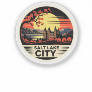 Salt Sjö City Utah USA Klistermärken
