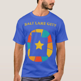 Salt Sjö City Utah Vintage Distress Souvenir 1 T Shirt