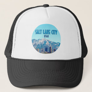 Salt Sjö City Utah Vintage i centrala staden Keps