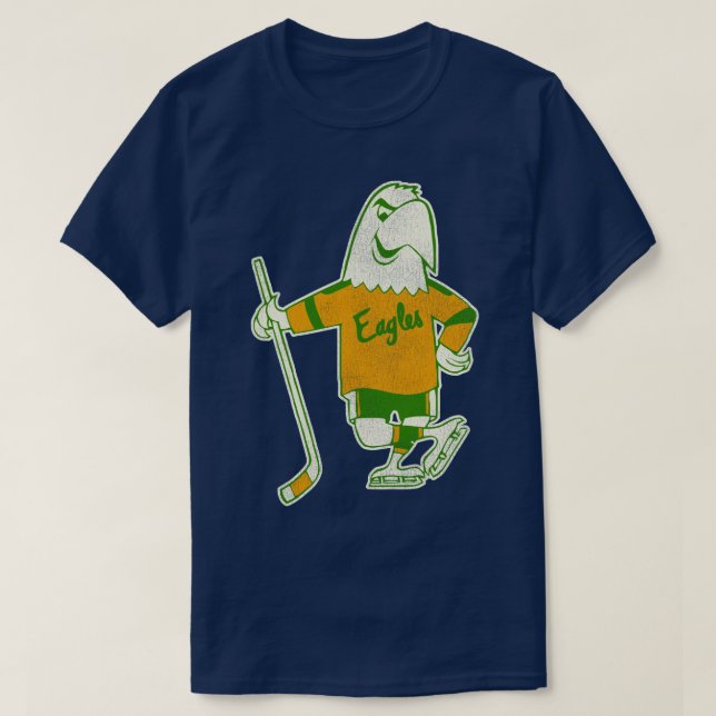 Salt Sjö Golden Eagles Retro Defunct Ice Hockey T Shirt (Design framsida)