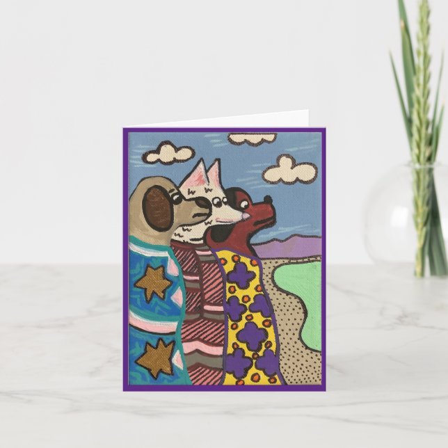 Salt Sjö, Hundar och konst Kort (Framsida)