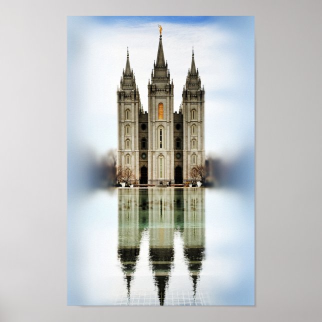 Salt Sjö LDS Temple Poster (Framsidan)