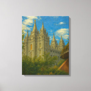 Salt Sjö Temple Painting #2™ LDS Canvas Wall Art