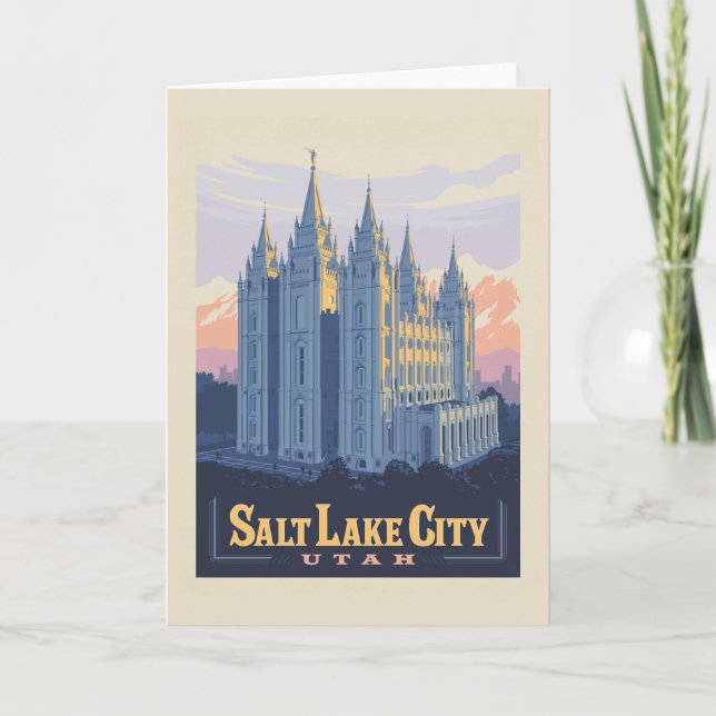 Salt Sjö Temple | Salt Sjö City, Utah Kort (Framsida)