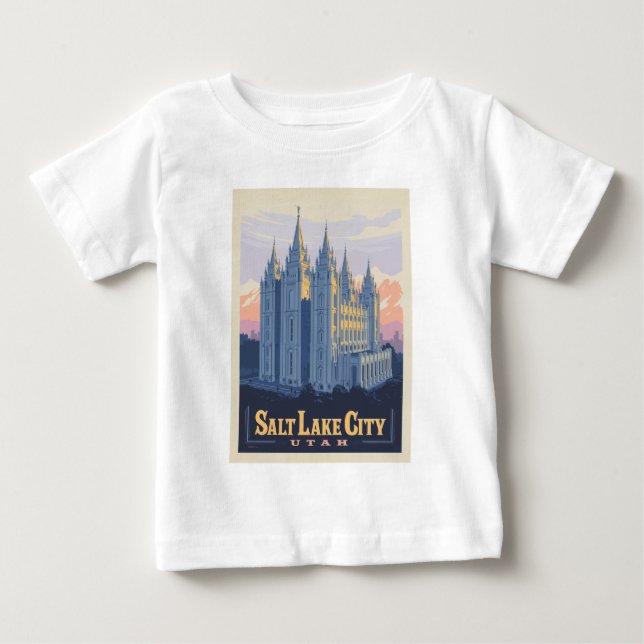 Salt Sjö Temple | Salt Sjö City, Utah T Shirt (Framsida)