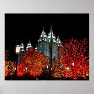 Salt tempel Salt Lake City Utah för sjö LDS Poster
