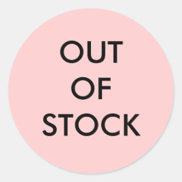 Sålt utanför LAGRAR ut Runt Klistermärke