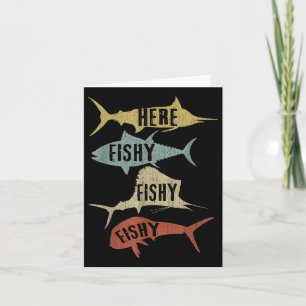 Salt Vatten Fishing Gift Ideas Funny Vintage här F Kort