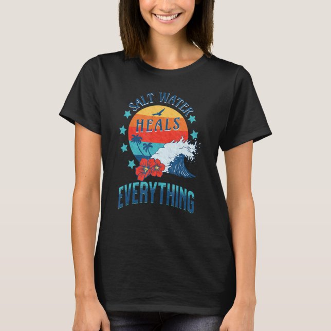 Salt Vatten Heals Allt-Trendiget T Shirt (Framsida)