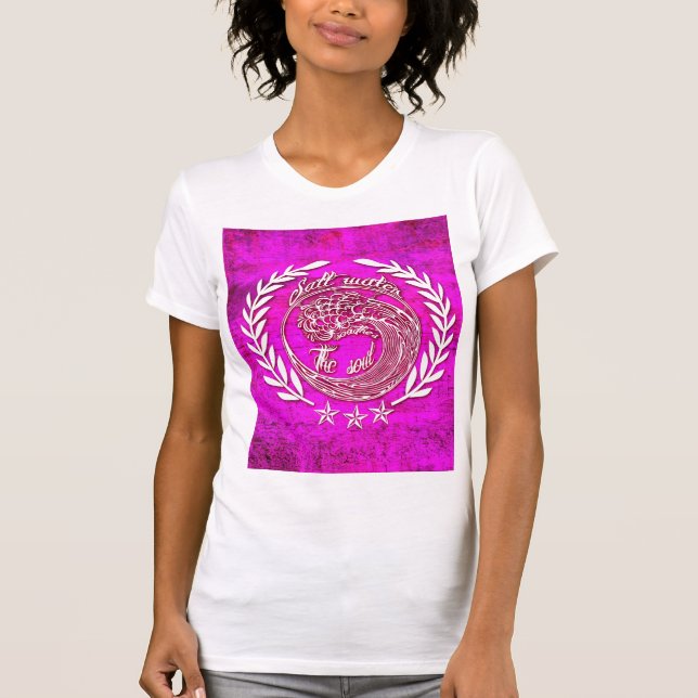 Salt vatten lugnar den vinkara konsten för soul i tee shirt (Framsida)
