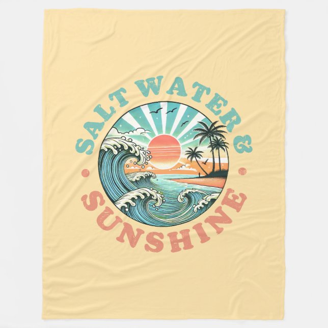 Salt Vatten & Sunshine Fleece Blanket (Framsidan)