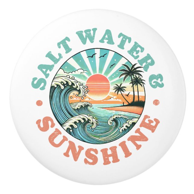 Salt Vatten & Sunshine Round Knob Knopp (Framsidan)