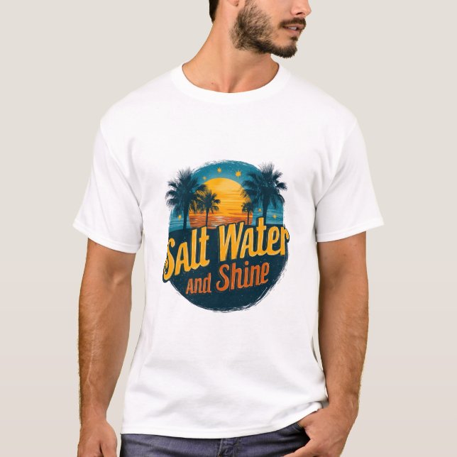 Salt Vatten & Sunshine T Shirt (Framsida)