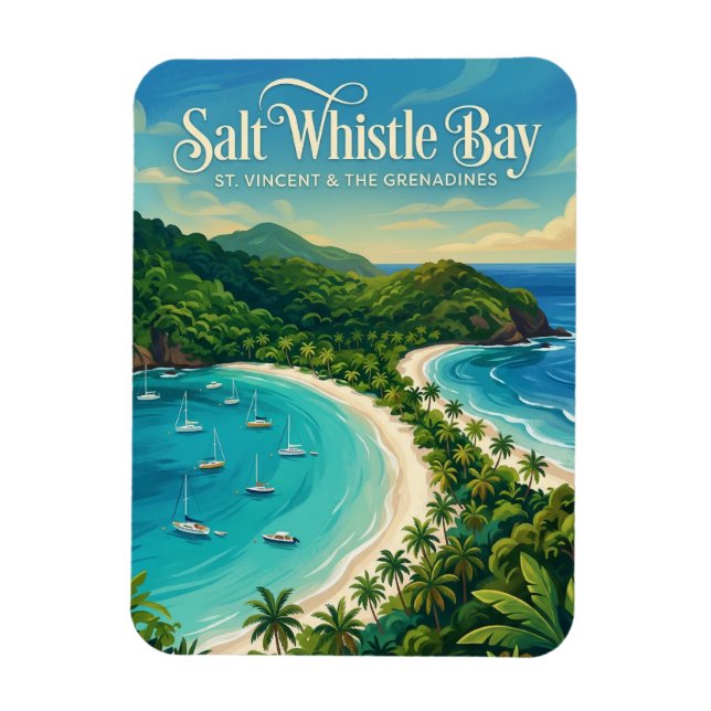 Salt Whistle Bay St. Vincent och Grenadinerna Magnet (Vertikal)