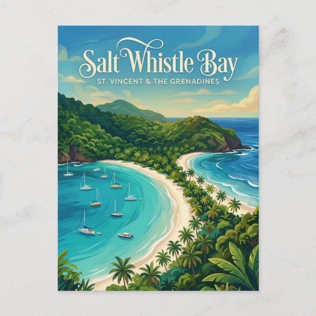 Salt Whistle Bay St. Vincent och Grenadinerna Vykort (Framsida)